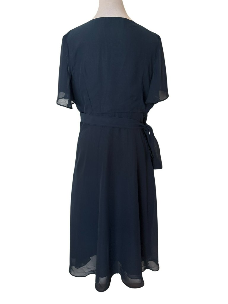 Nwt Jj's House Navy Blue Wrap Dress Size L — image 2 of 8